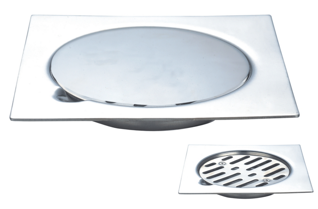 4021 - Rejilla piso 10x10 - CROMADO - ZINC