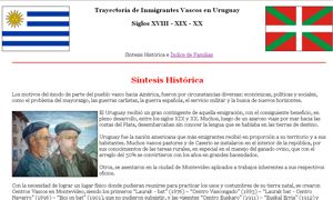 Trayectoria de Inmigrantes Vascos en Uruguay